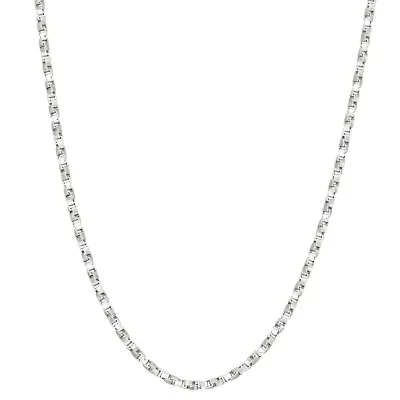 Sterling Silver Solid Box Chain Necklace