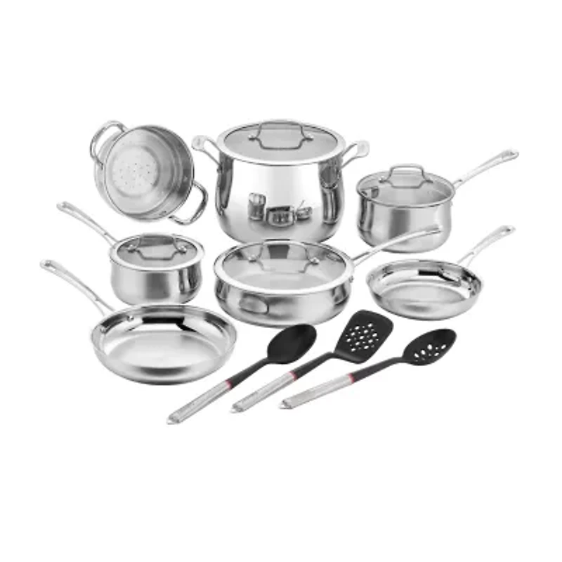 Cuisinart Contour Stainless Steel 14-pc. Cookware Set With Tools