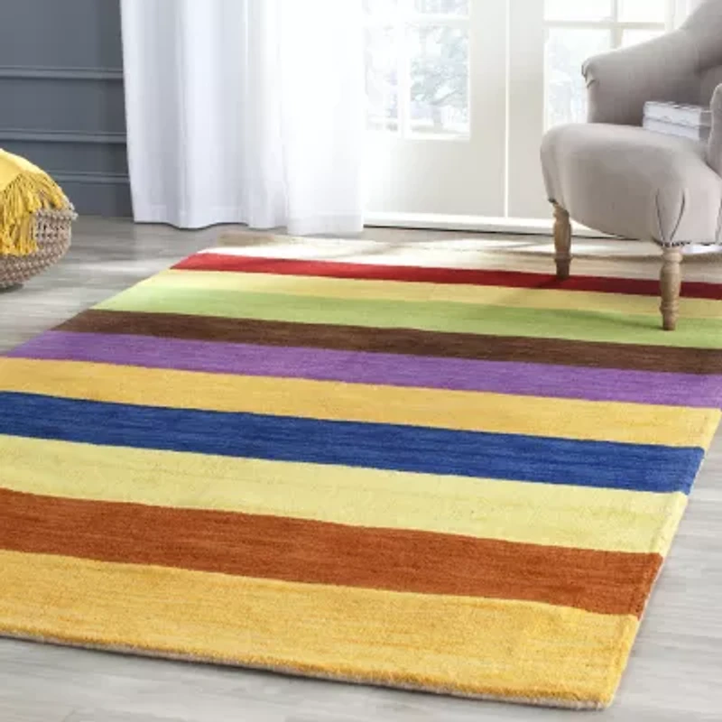 Safavieh Himalaya Collection Jessalyn Striped Square Area Rug