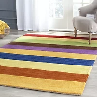 Safavieh Himalaya Collection Jessalyn Striped Square Area Rug