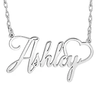 Personalized Womens 24K Gold Over Silver 18 Inch Pendant Necklace