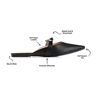 Journee Collection Missie Womens Square Closed Toe Mules