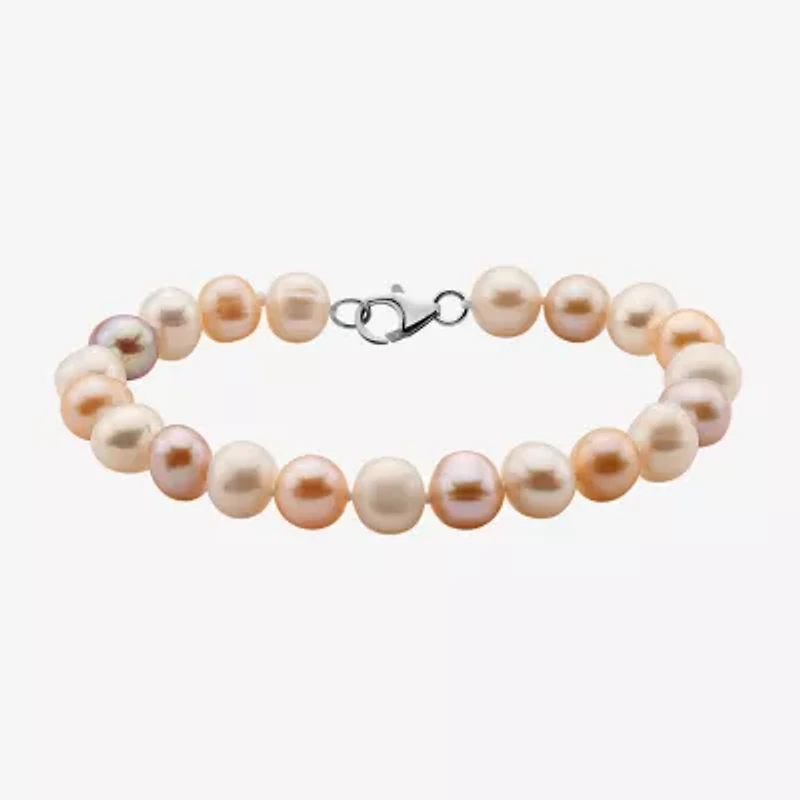 Effy  Womens Pink Cultured Freshwater Pearl Sterling Silver Jewelry Set