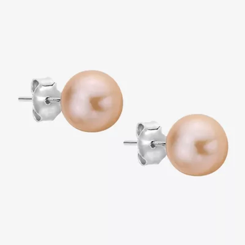 Effy  Womens Pink Cultured Freshwater Pearl Sterling Silver Jewelry Set