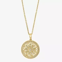 Effy  Womens 1/4 CT. T.W. Natural Diamond 14K Gold 18 Inch Pendant Necklace