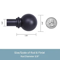 Kenney Alanis Ball 5/8 Adjustable Curtain Rod