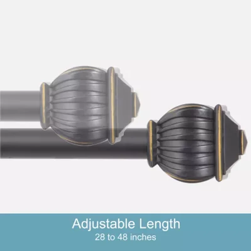 Kenney Benji Square 5/8 Adjustable Curtain Rod