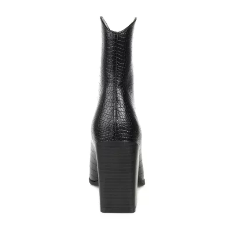 Journee Collection Womens Brekinn Stacked Heel Booties