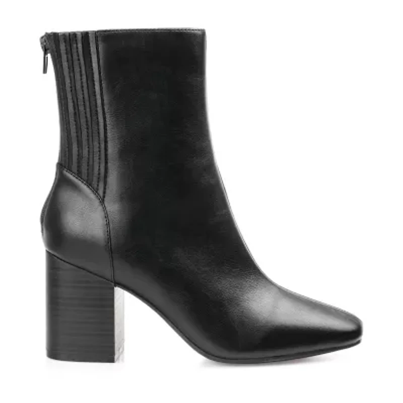 Journee Collection Womens Maize Stacked Heel Booties