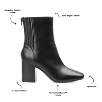Journee Collection Womens Maize Stacked Heel Booties