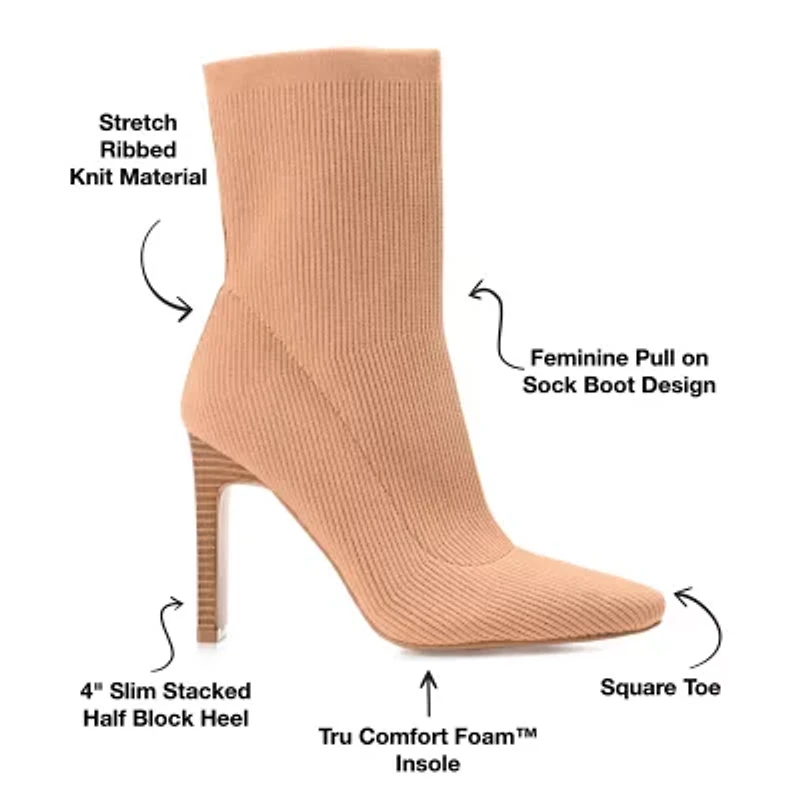 Journee Collection Womens Elissa Stacked Heel Booties