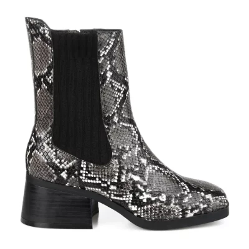 Journee Collection Womens Desree Stacked Heel Booties