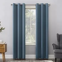 Sun Zero Evan Grommet Top Energy Saving Blackout Single Curtain Panel