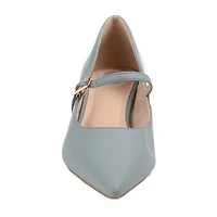 Journee Collection Manza Womens Pointed Closed Toe Spool Heel Pumps