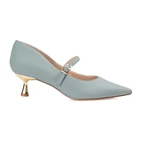 Journee Collection Manza Womens Pointed Closed Toe Spool Heel Pumps