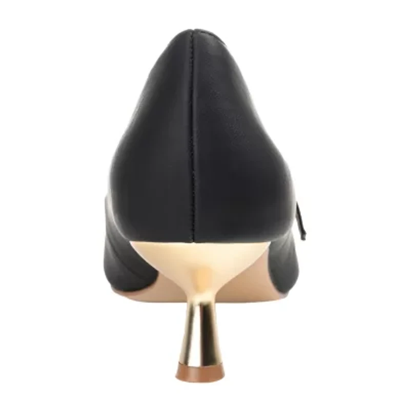 Journee Collection Manza Womens Pointed Closed Toe Spool Heel Pumps