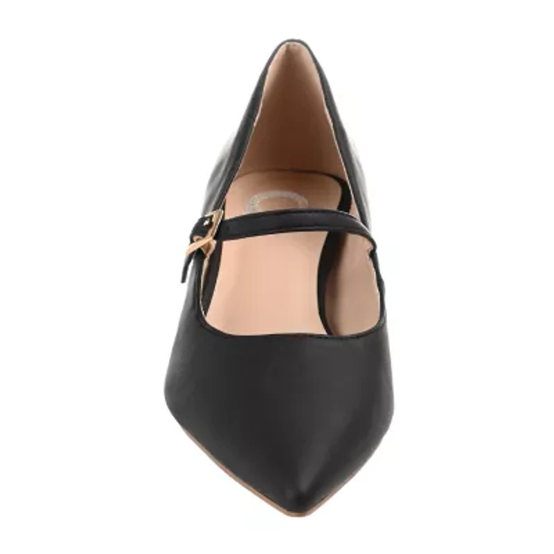 Journee Collection Manza Womens Pointed Closed Toe Spool Heel Pumps