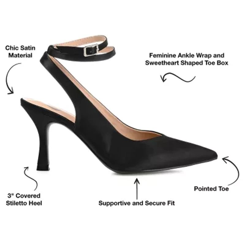 Journee Collection Marcella Womens Pointed Closed Toe Stiletto Heel Pumps