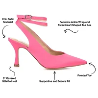 Journee Collection Marcella Womens Pointed Closed Toe Stiletto Heel Pumps