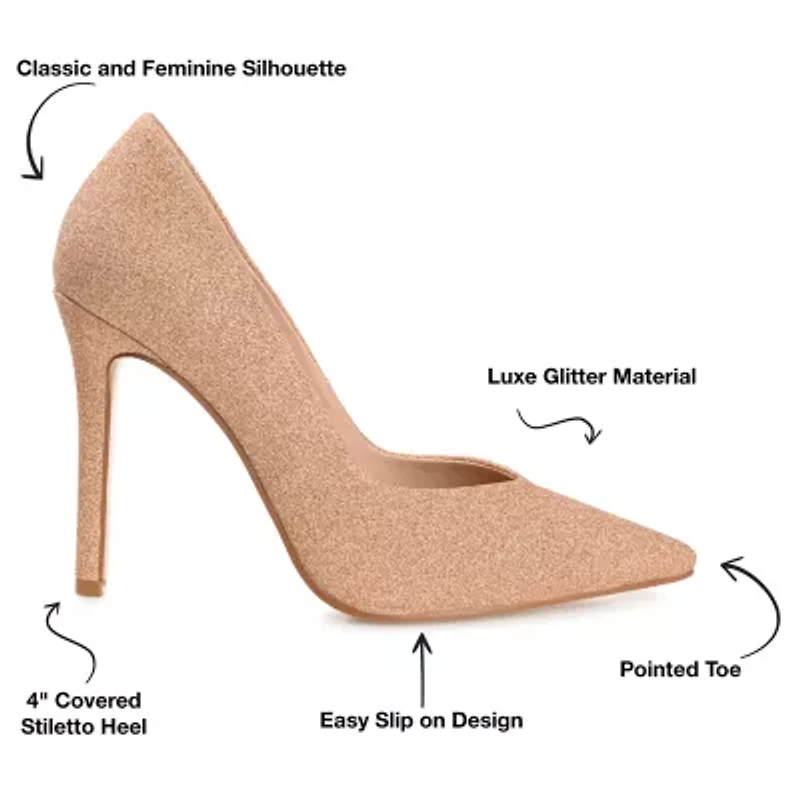 Journee Collection Ninna Womens Pointed Closed Toe Stiletto Heel Pumps