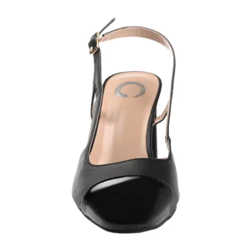 Journee Collection Reignn Womens Pointed Closed Toe Block Heel Pumps