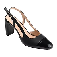 Journee Collection Reignn Womens Pointed Closed Toe Block Heel Pumps
