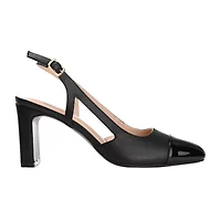 Journee Collection Reignn Womens Pointed Closed Toe Block Heel Pumps