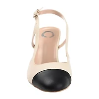Journee Collection Reignn Womens Pointed Closed Toe Block Heel Pumps