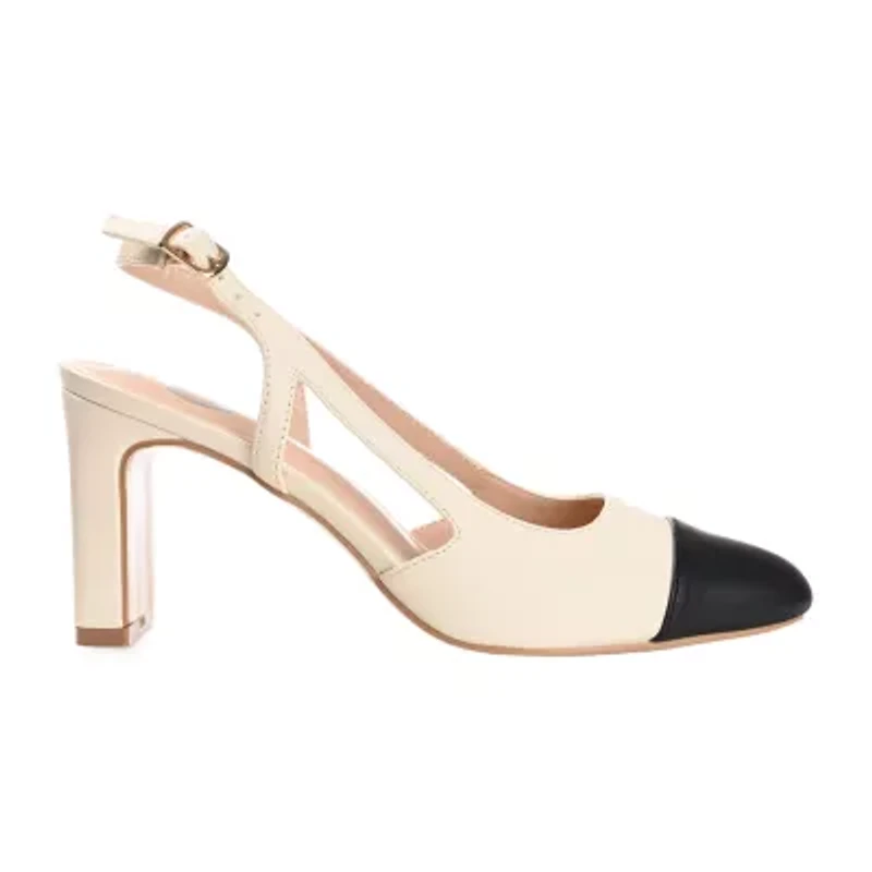Journee Collection Reignn Womens Pointed Closed Toe Block Heel Pumps