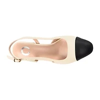 Journee Collection Reignn Womens Pointed Closed Toe Block Heel Pumps