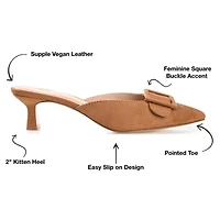 Journee Collection Vianna Womens Pointed Closed Toe Kitten Heel Pumps
