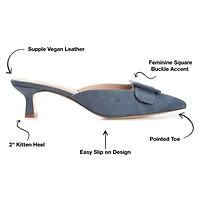 Journee Collection Vianna Womens Pointed Closed Toe Kitten Heel Pumps
