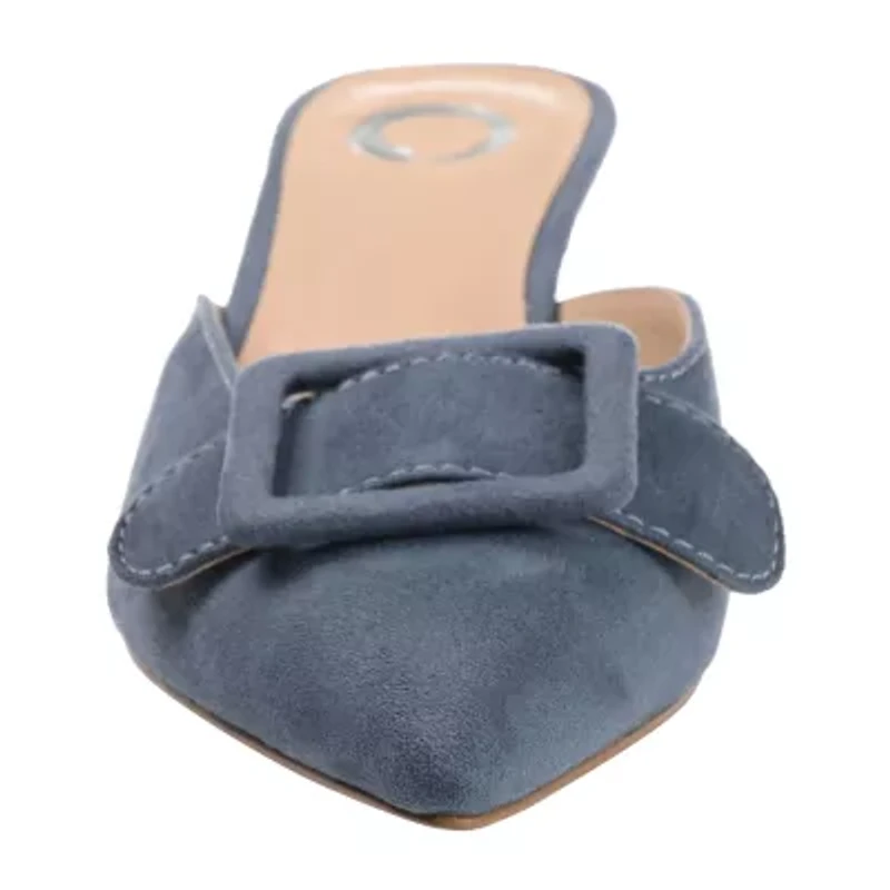 Journee Collection Vianna Womens Pointed Closed Toe Kitten Heel Pumps