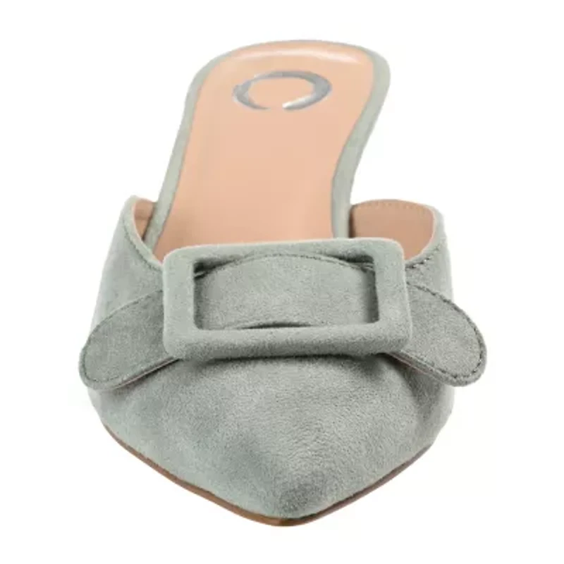 Journee Collection Vianna Womens Pointed Closed Toe Kitten Heel Pumps