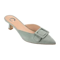 Journee Collection Vianna Womens Pointed Closed Toe Kitten Heel Pumps
