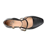 Journee Collection Isadorah-Wd Womens Square Closed Toe Block Heel Pumps