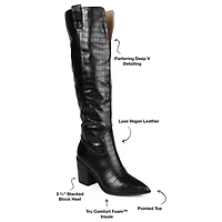 Journee Collection Womens Therese Stacked Heel Cowboy Boots