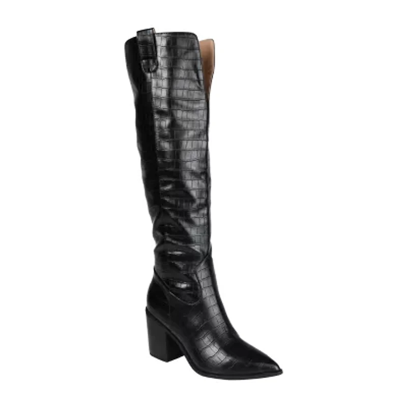 Journee Collection Womens Therese Stacked Heel Cowboy Boots
