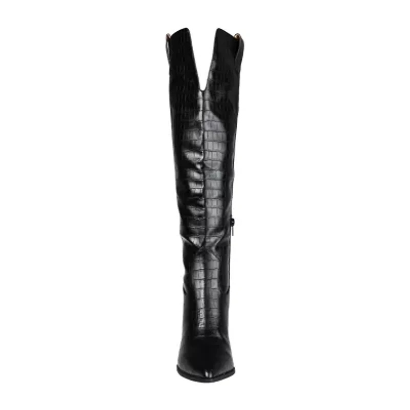 Journee Collection Womens Therese Wide Calf Stacked Heel Riding Boots