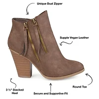 Journee Collection Womens Vally Stacked Heel Booties