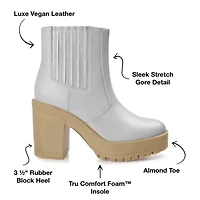 Journee Collection Womens Riplee Block Heel Booties