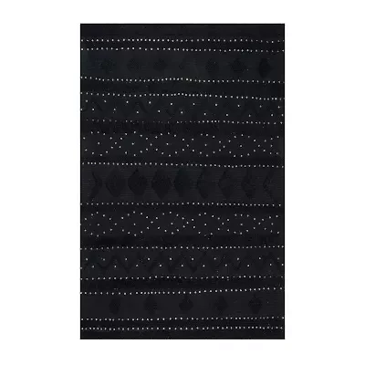 nuLoom Durden High Low Geometric Wool Woven Rug
