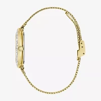 Bulova Crystal Womens Crystal Accent Gold Tone Stainless Steel Strap Watch 98l321