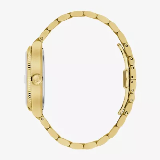 Bulova Mens Gold Tone Stainless Steel Bracelet Watch 97b227