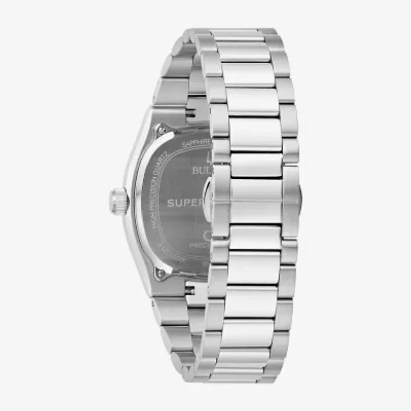 Bulova Mens Silver Tone Stainless Steel Bracelet Watch 96b440