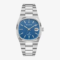 Bulova Mens Silver Tone Stainless Steel Bracelet Watch 96b440