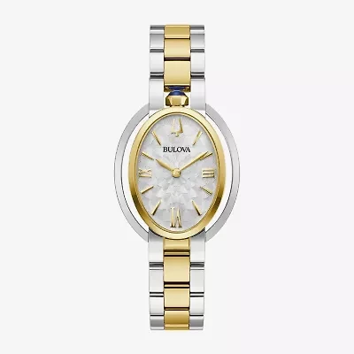 Bulova Womens Two Tone Stainless Steel Bracelet Watch 98l320