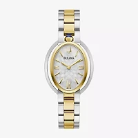 Bulova Womens Two Tone Stainless Steel Bracelet Watch 98l320