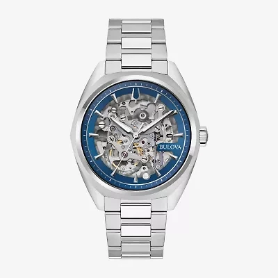 Bulova Automatic Mens Automatic Silver Tone Stainless Steel Bracelet Watch 96a292
