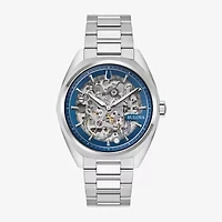 Bulova Automatic Mens Automatic Silver Tone Stainless Steel Bracelet Watch 96a292